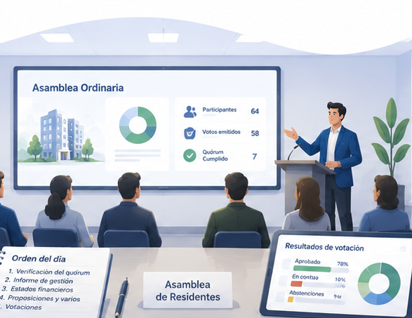 Asambleas de Habitta con asistencia y votaci&oacute;n en l&iacute;nea